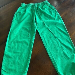 J.Crew Green Linen Pull-On Jogger Pants – Size 4